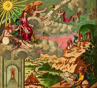 1755 engraving by William Tringham (1723-1770?), “The Mysteries that Here are Shown, Are Only To a Mason Known”