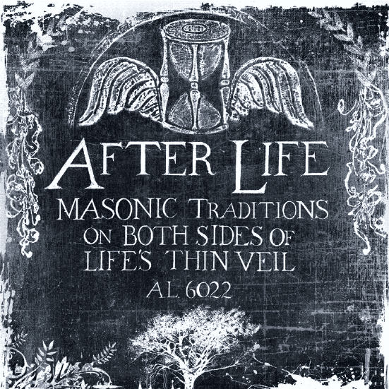 Cover of California Freemason After Life issue, Masonic symbol winged hourglass