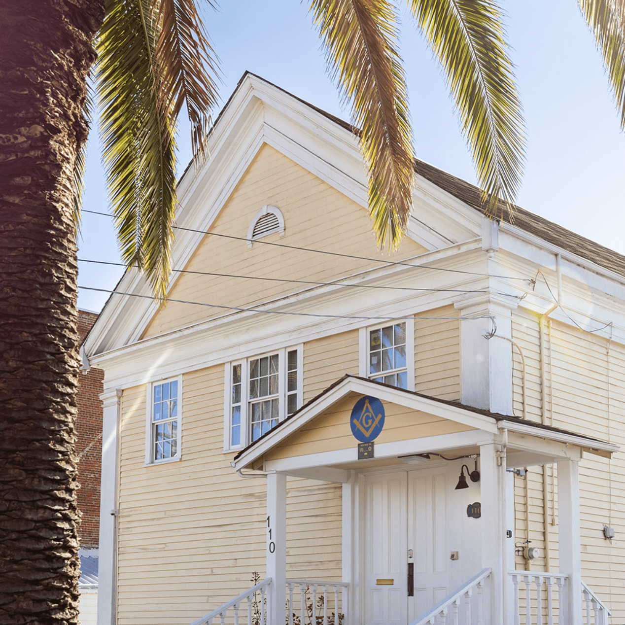 Exterior of the historic Benicia Masonic Hall