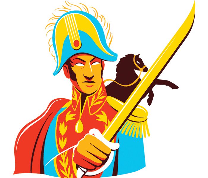 Simon Bolivar, a Freemason and Latin American revolutionary figure.