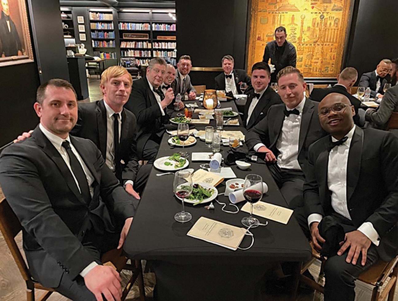 California Masons gather for a festive board inside Freemasons' Hall in San Francisco.