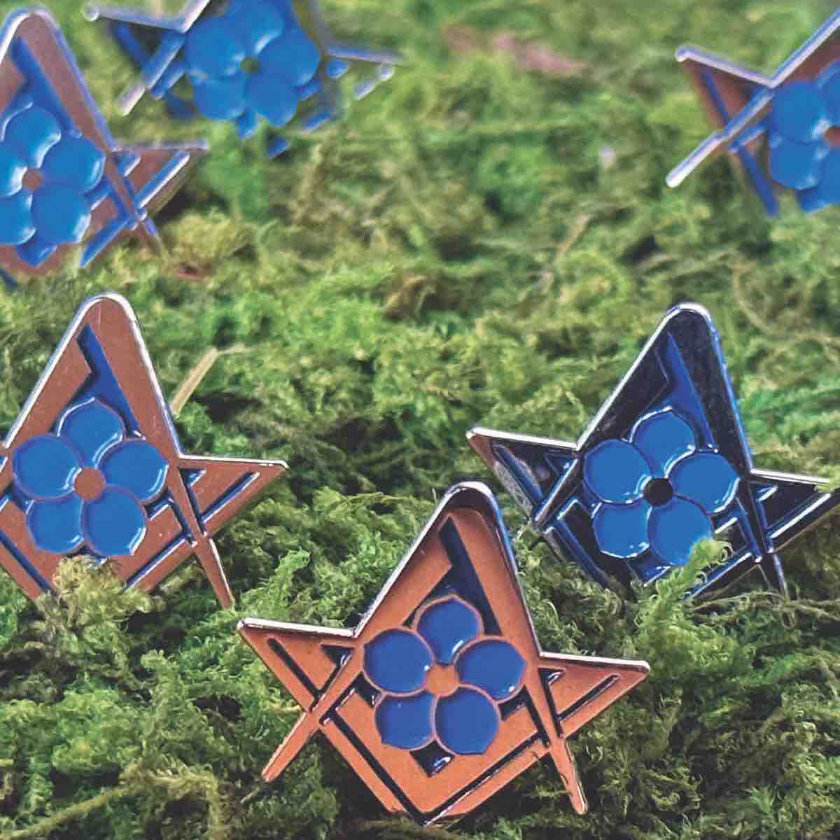 California Freemason: Forget-Me-Not Pin