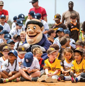 Masons4Mitts supports young ballplayers from the Padres Community Foundation by providing new leather baseball mitts to underserved children.