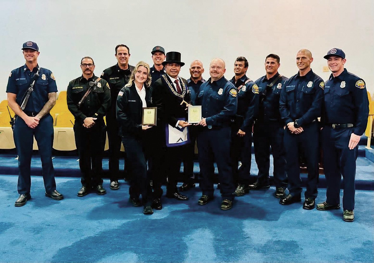 Garden Grove № 351 holds an annual First Responders Night at the lodge.