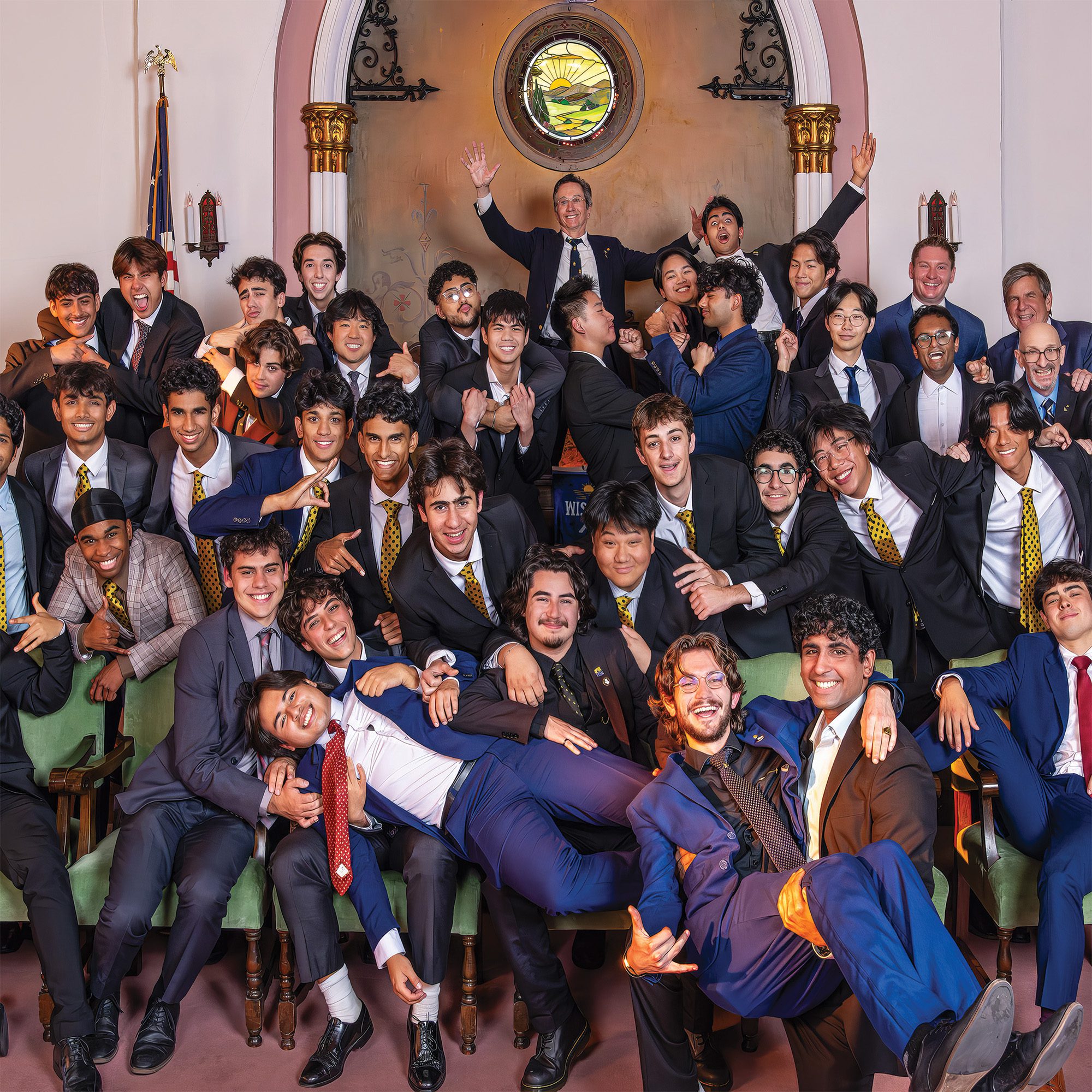 Above: Members with 16 new initiates on November 8, 2025