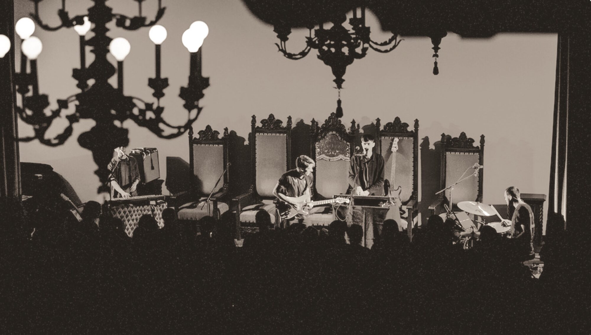 The band Glass Animals perform in the Masonic Lodge at Hollywood Forever Cemetery. California Freemason Magazine