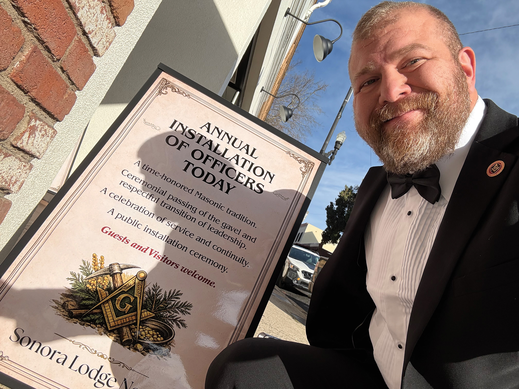 Hayworth at the Installation of Officers at Sonora № 887, Where He Was Master of Ceremonies, February 21, 2026