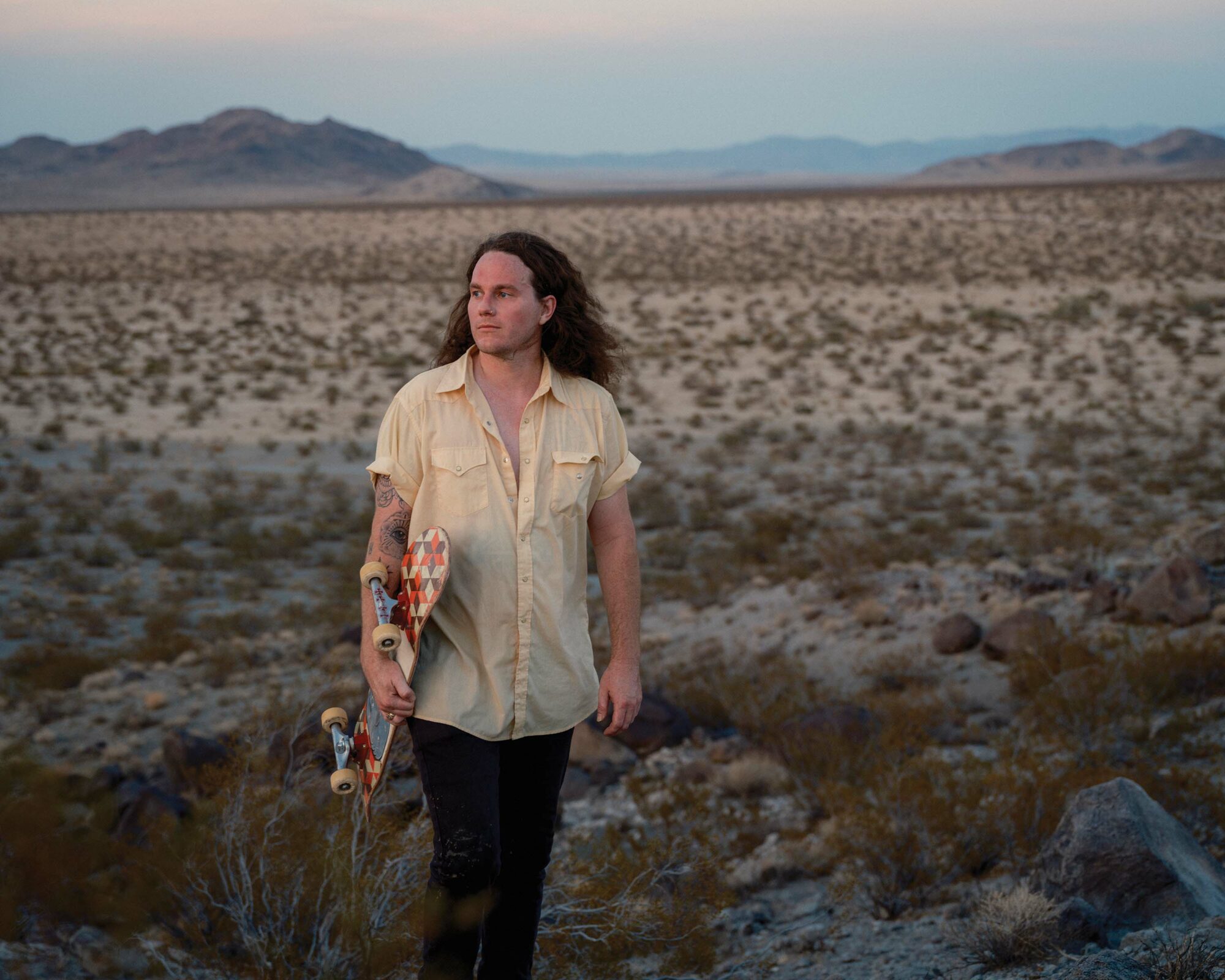 Mason skateboarder Joey Buice poses in Yucca Valley